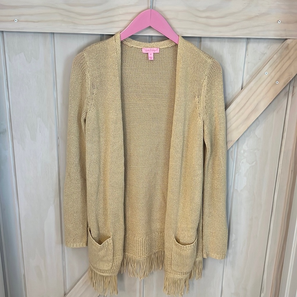 EUC Tatum Long Fringe Cardigan, XS